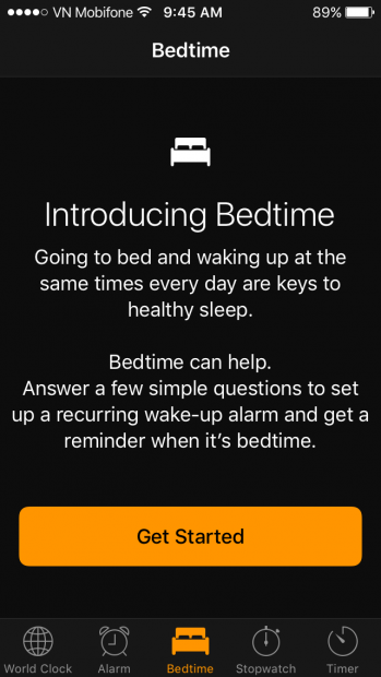 Chức năng iOS 10: Tính năng nhắc nhở đi ngủ Bedtime